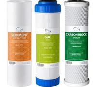 iSpring F3 Filtro de Repuesto para Estándar Filtro Ósmosis Inversa | Juego de Cartuchos de Prefiltración, Reemplazo de 6 Meses, Filtro de Sedimento, Filtro de Carbono