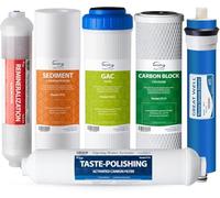 iSpring F6K75 Filtros de Repuesto Certificados NSF para Filtración de Ósmosis Inversa de 6 Etapas Bajo Fregadero con Filtro Mineral Alcalino, Juego de Suministro por 6 Meses, 6 Piezas (Pack de 1)