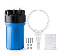 iSpring HB18B Carcasa de Filtro de Agua, Se Adapta a Cartuchos de 10" x 4,5", Salida/Entrada de 1", Prefiltración para Toda la Casa, Liberación de Presión, Resistente