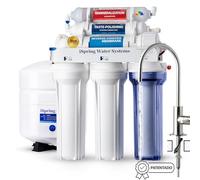 iSpring RCC2AK Ósmosis Inversa Domestica Bajo Fregadero de 6 Etapas, 200GPD, pH+, con Filtro de Remineralización Alcalina, Diseño Patentado de Grifo para Instalación Fácil