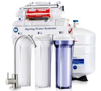 iSpring RCC7AK-UV, Certificado NSF, 75GPD Sistema de Filtración de Agua Potable por Ósmosis Inversa Bajo el Fregadero de 7 Etapas con Filtro de Re mineralización Alcalina y Filtro Ultravioleta UV