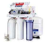 iSpring RCC7P-AK Sistema de Ósmosis Inversa de 6 Etapas Debajo del Fregadero con Bomba, Filtro de Agua Alcalina, pH+, 75 GPD, Reducción de TDS, Sistema de Filtración de Agua Potable