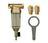 iSpring WSP-50 Reusable Whole House Spin Down Sediment Water Filter 50 Micron, 1" MNPT + 3/4" FNPT w/Push to Connect Fittings