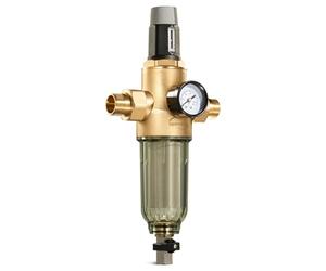 iSpring WSP50PRG Filtro de Sedimentos de 3/4''-1'' con Reductor de Presión, Filtro de Agua Reutilizable para Toda la Casa, Latón sin Plomo, Prefiltro de Filtración de 50 Micras