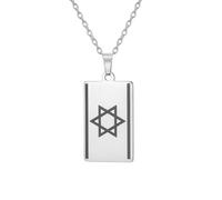 Israel Bandera Collar Estrella de David Collar Para Mujeres Collar Colgante Estrella Judía Amuleto de Protección Hebreo Magen Israel Joyería Judía Religiosa Hombres