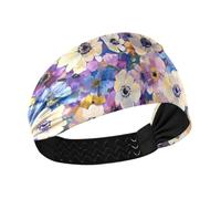 Israel Cyclamen Persicum Beauty Summer Flowers Cooling Sweat Bands Diademas para mujer, bandas elásticas de tenis para baloncesto, tenis, uso diario, tenis, coloridas estrellas de perro perro