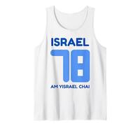 Israel en el 78 Día de la Independencia de Yom Haatzmaut Am Yisrael Chai Camiseta sin Mangas