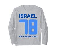 Israel en el 78 Día de la Independencia de Yom Haatzmaut Am Yisrael Chai Manga Larga