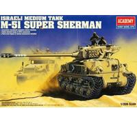 Israel Medium Tank Idf M-51 Super Sherman 1 :3 5 Plástico Modelo Kit Academy