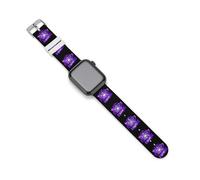 Israel Star - Correas de repuesto para reloj judío israelí, correas de silicona deportivas compatibles con Apple Watch, 42mm/44mm, Acero inoxidable, Amatista