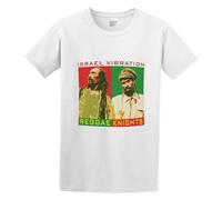 Israel Vibration Reggae Knights Album Cover Men's T-Shirt Unisex White Cotton Hip Hop Print tee Shirts L