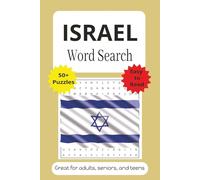 Israel Word Search Puzzle Book: Word Searches with Easy to Read Print about Israel, its culture and more; 6x9 inches, 110 pages; 50+ puzzles; Gift for Vacation, Holidays, and Free Time