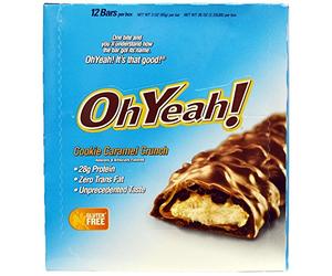 ISS Research Barra de proteina Oh Yeah, chocolatina de caramelo crujiente, 12x85 g (1 paquete de 1,02 kg)