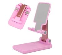 ISS2 STORE ®️ Soporte Móvil Rosa NO Lleva Espejo. Pegable - Soporte telescópico Extensible hasta 72º. Válido para Todas Las Marcas |pegable para Llevar a Cualquier Parte. (Rosa)