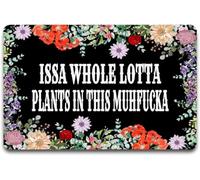 ISSA Un Montón De Plantas En Este Cabrón Felpudo Entrada Absorbente Felpudos Impermeable Alfombra Baño para Bañera Perro Ducha 40 X 60Cm