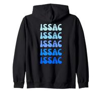 Issac Retro Name Stack Design Sudadera con Capucha