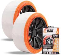 ISSE - Cadenas De Nieve PREMIUM Para Coche Super T-74 Homologación EN 16662-1 - Uso Diario en Nieve y Hielo - Kit de 2 Fundas textiles para Nieve Universales + Guantes