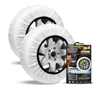 Cadenas Coche Nieve ISSE Super T-70 | Cadenas Coche Nieve Textil Homologadas - Cadenas para Autos de Uso Diario en Nieve y Hielo - Kit de 2 Cadenas Coche Nieve Universales + Guantes