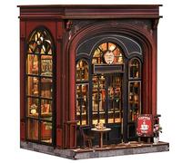 ISSEVE Kits de rincón de libros para adultos, kit de rincón de libros en miniatura para casa de muñecas, rincones de libros, rompecabezas de madera 3D, construcción de modelos, estantería creativa