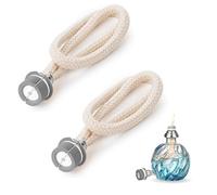 Issimober - Juego de 2 mechas para lámpara de aceite para lámpara de aceite, control de aire, quemador catalítico, accesorio para mejorar el aire ambiente, aromaterapia, color plateado