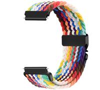 Issinlky 18mm Nylon trenzado correa compatible con Garmin Venu 2S/Venu 3S/Vivomove 3S/Vivoactive 4S/Forerunner 255s/255s Music/265s, liberación rápida reemplazo correa elástica para mujeres hombres