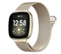 Issinlky Correa de metal compatible con Fitbit Versa 3/Fitbit Versa 4, Correa de repuesto de acero inoxidable para Fitbit Sense 2/Fitbit Sense Smartwatch