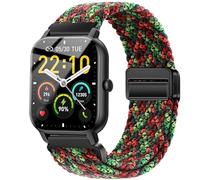 Issinlky Correa nylon para Gloryfit Smart Watch P66/P66D/P72/P95, 22mm Correa trenzada ajustable para Veryfit IDW19/IDW13/IDW16/IDW18, TUYOM LW36, H1/D1,T70/T60/T50S,Y6, YB54, G39, AGPTE LW11