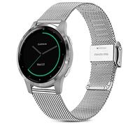 Issinlky Correa para Garmin Vivoactive 4S/Venu 2S/Venu 3S/Vivomove 3S, 18mm Acero Inoxidable Metal para Fossil Mujer Gen 6/5E/Q Venture HR Gen 4