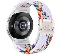 Issinlky No Gap Nylon Braided correa Compatible with Galaxy Watch 7/FE/6/5/4 40mm 44mm, Elastic Magnetic Buckle correa for Galaxy Watch 6 Classic4 Classic/5 Pro Herren Damen