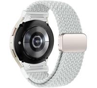 Issinlky No Gap Nylon trenzado correa compatible con Galaxy Watch 7/FE/6/5/4 40mm 44mm, elástico magnético hebilla correa para Galaxy Watch 6 Classic/4 Classic/5 Pro Herren Damen
