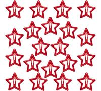 Isslly 20 pinzas para el pelo de estrella para mujer, pasadores de metal rojo, accesorios antideslizantes para el cabello para mujer, para uso diario, fiestas (1.2 x 1.2 pulgadas)