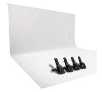 ISSUNTEX Fondo de muselina para estudio fotográfico, pantalla plegable de alta densidad para fotografía de vídeo y televisión, color blanco