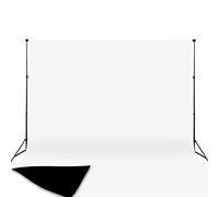 ISSUNTEX Fondo de muselina para estudio fotográfico, pantalla plegable de alta densidad para fotografía de vídeo y televisión, color negro y blanco