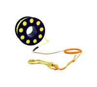 IST/Dolphin Carrete 50 M con mosquetón Bronce para buceadores, ideal para buceo, prácticos, materiales resistentes