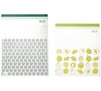 ISTAD - Bolsa de plástico, varios colores, 30 unidades, incluye: 15 bolsas de 6 l (28,5 x 41 cm) y 15 bolsas de 4,5 l (27 x 34 cm) Se pueden utilizar una y otra vez.