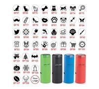 iStampStore Sello pequeño, de autoentintado, mini sello personalizado, de tarjeta de lealtad, 15 opciones de color
