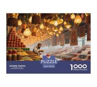 Istanbul Grand Bazaar Puzzle De Madera Impermeable Puzzles De 1000 Piezas para Adultos Desafiante Y Estimulante Rompecabezas para Decoración del Hogar