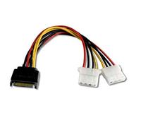 ISTARCOMPUTER - Adaptador de alimentación para cable convertidor, SATA macho a 2 Molex hembra, compatible con varios componentes, 19 cm