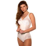 Istintiva Rossella - Body Mujer Reductor y Moldeador con Elegante Encaje de Alto Confort - Copas Blandas no Acolchadas - Blanco 100C