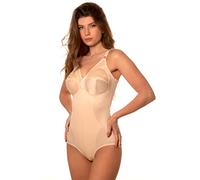 Istintiva Rossella - Body Mujer Reductor y Moldeador con Elegante Encaje de Alto Confort - Copas Blandas no Acolchadas - Beige 115C