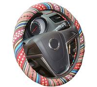 ISTN 2018 - Cubierta para Volante de paño de Lino, Estilo étnico, diseño Antideslizante y absorción del Sudor