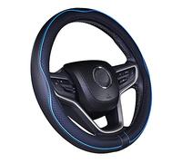 ISTN Cubierta de Volante de Cuero de Microfibra para automóvil 15 Pulgadas (Negro Azul)