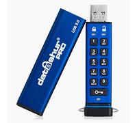 iStorage datAshur PRO 128GB - Unidad flash USB encriptada - Certificación FIPS 140-2 Nivel 3 - Protegido por contraseña - Resistente al polvo y al agua