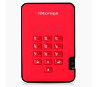 iStorage diskAshur2 SSD 4TB Rojo - SSD portátil seguro - Protegido por contraseña - Resistente al polvo y al agua - Cifrado de hardware