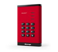 iStorage diskAshur3 HDD 2TB Rojo - Disco duro portátil seguro - Protegido por contraseña - Resistente al polvo y al agua - Cifrado por hardware