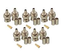 ISTOVO 10 Juegos 3 Piezas Conectores De Crimpado De Enchufe RG58 Macho BNC