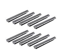 ISTOVO 10 paneles de conexión CAT6 de 19 pulgadas 1U de paso a través de 24 puertos CAT6, puerto RJ45 (puerto RJ45), marco modular
