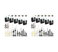 ISTOVO 10 Piezas de Mecanismo de Movimiento de Reloj Piezas de Reloj de Pared de Cuarzo Silencioso DIY con 7 Pares Diferentes Kit de Reemplazo de Manos de Reloj