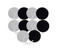 ISTOVO 10 Piezas Electrodo Almohadilla 4Cm Circular No Tejido Punto de Acupuntura Masaje InsercióN Especial para Fisioterapia Electrodo