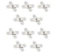 ISTOVO 10PCS Shed Puerta Bisagras Cocina Gabinete Oculto 360 Grados de Rotación de Pivote de Acero Inoxidable Giratorio 57x16mm